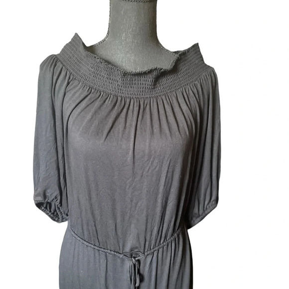 Ella Moss Dresses & Skirts - Ella Moss Black Cotton Dress.  Off the Shoulder.  Size: L